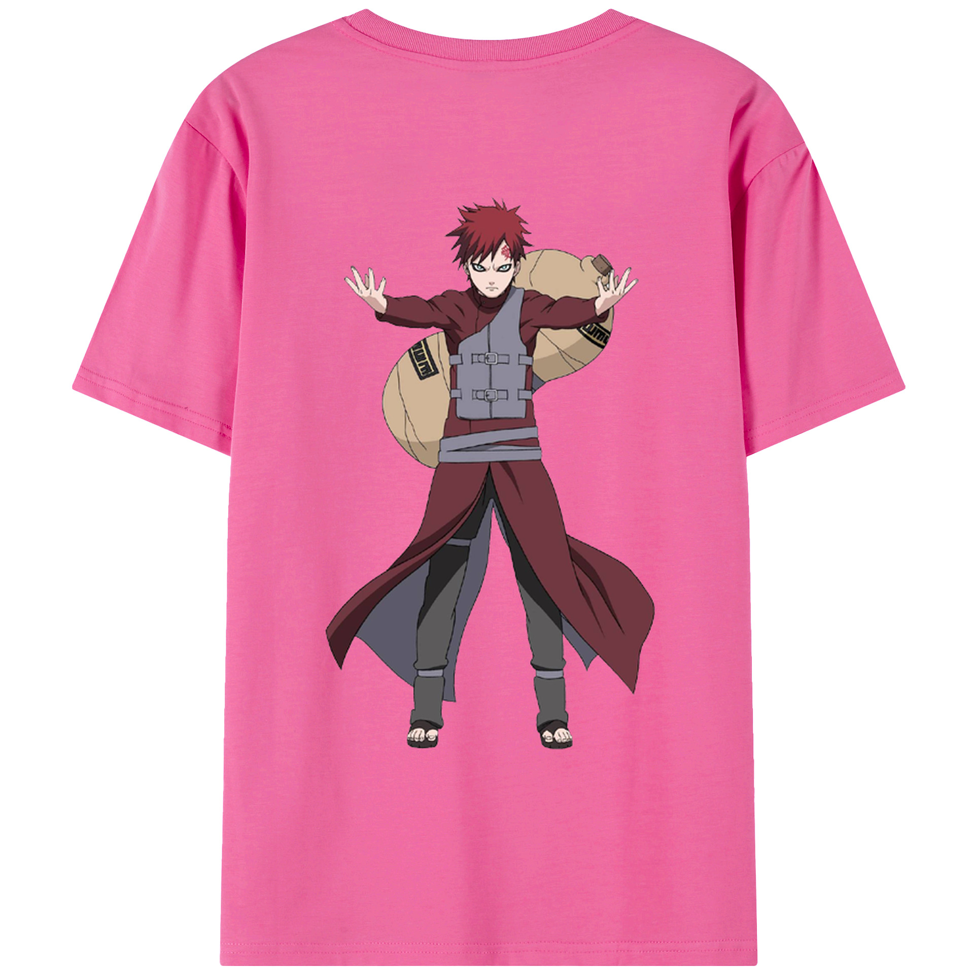 （画像用） NARUTO -ナルト- ガアラ Gaara レディース半袖Tシャツ(バックプリント)
